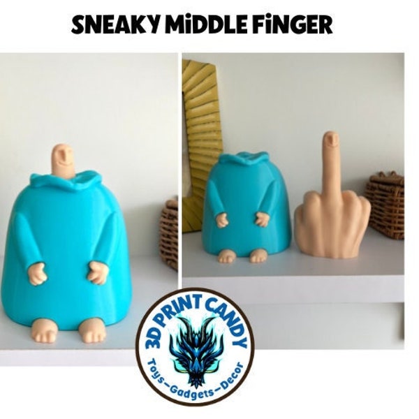 Middle Finger Statue Smiling Middle Finger Up Ornaments Mr. Nice Guy Prank Toy