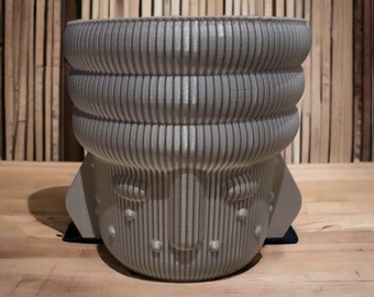 Robot Head  Pot,pots for plants,plant pot,flower pot,planters and pots,head planter,face planter,plant pot unique,indoor planter