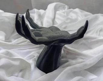 3D-geprinte demonenhand | Gotisch halloweendecor, ringhouder