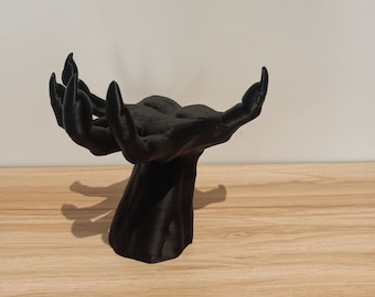 3D Printed Demon Hand | Headphone & Jewelry Holder, Gothic Decor