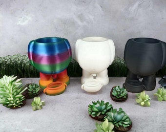 Funny Peeing Dad Planter Pot - Unique Indoor Plant Holder - Humorous Succulent Planter - Perfect Gift for Plant Lovers