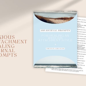 The Anxious Attachment Style Healing Journal Printable, Attachment Journal Prompts, Attachment Journal Workbook, A4 PDF Instant Download