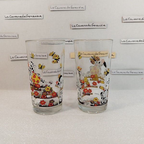 Vintage verre Cerve made in Italy Parme/verre à eau de table pour enfants de qualité/décorés artisanaux/pièces uniques personnalisées/cadeau