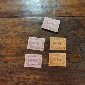 Vintage bon-point/système de récompense/attitude/rituel scolaire/petit coupon de carton tamponné/distinction élève méritant/sésame/pédagogie