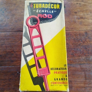 Escalera vintage Tubadécor ROD/accesorio de cocina 1950/decorador postres pasteles/para ama de casa/caja de cartón original/decoración de cocina