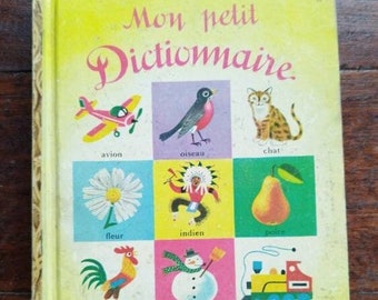 Vintage My Little Dictionary/1952/Cocorico Editions/old book/a little golden book/collection/rare/young children's library/vocabulary