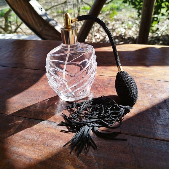 Vintage vaporisateur de parfum à poire/flacon en verre vide