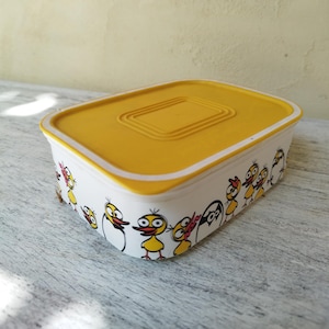 Boîte rectangulaire Tupperware vintage blanc 1243-8 couvercle