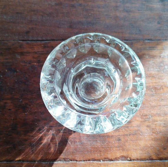 希少！ヴィンテージ クリスタルガラス キャンドルホルダー フランスアンティーク ヴィンテージ ARC フランス クリスタル キャンドルホルダー/透明/P の