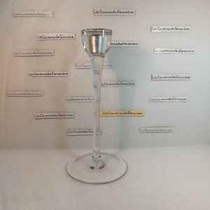 Vintage contemporary style glass candle holder tulip foot/refined classic high candle holder/design candlestick/authentic atmosphere candle holder