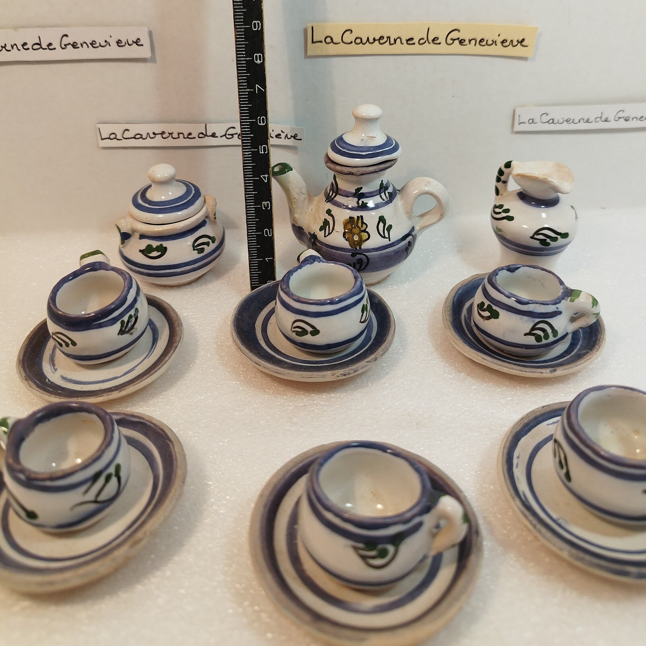 Service café poupée porcelaine - Label Emmaus