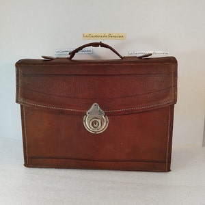 Bolsa de viagem vintage francesa para artigos de higiene pessoal 1920/estilo art déco/couro/estojo portátil/alça/fechadura/bagagem/acessórios/arte