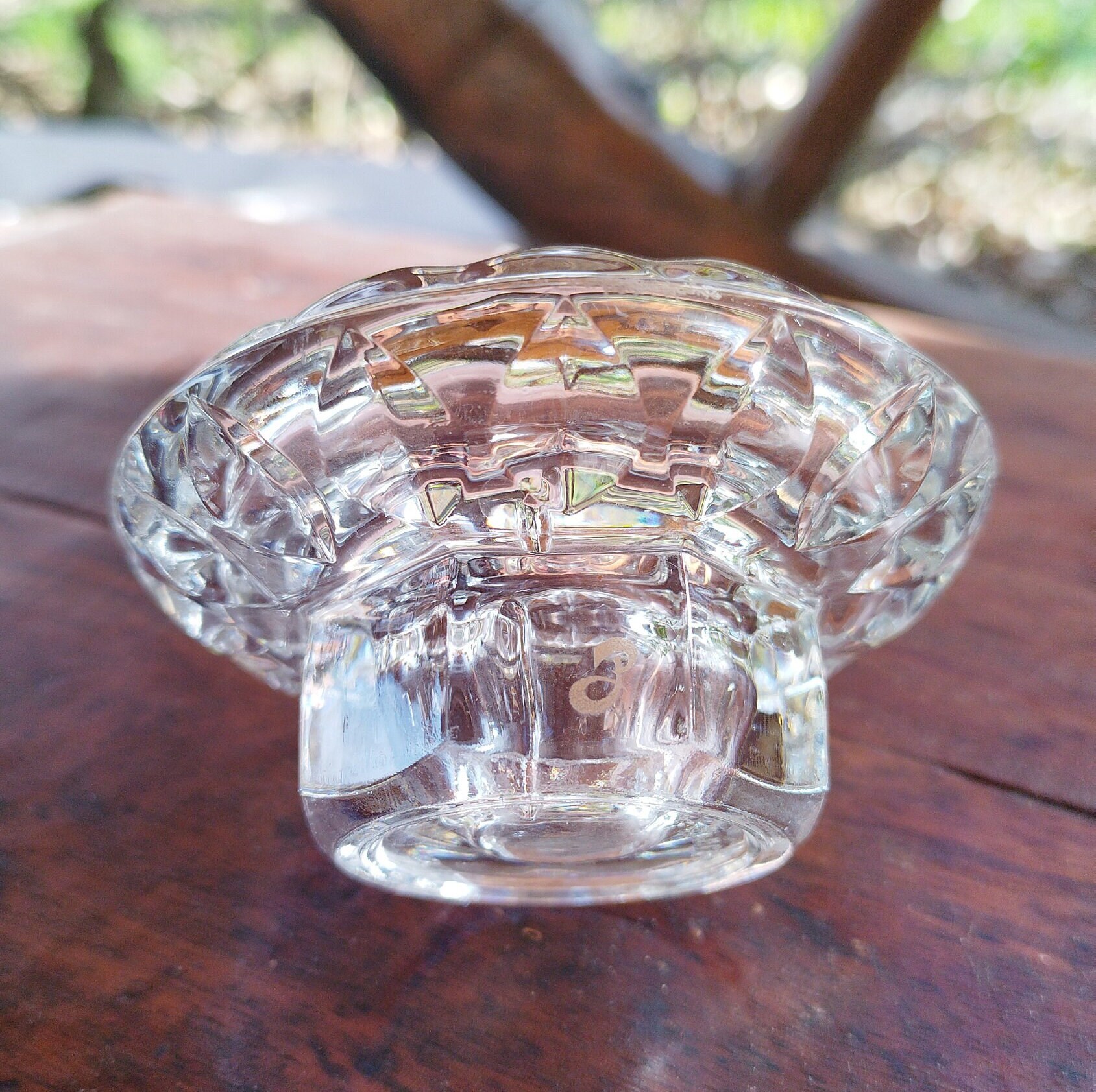 ヴィンテージ ARC フランス クリスタル キャンドルホルダー/透明/P の