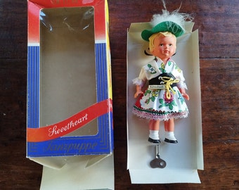 * antique doll ୨୧ .·*° アンティーク ペグドール VINTAGE ROTATING HEAD 3 FACED PORCELAIN 15