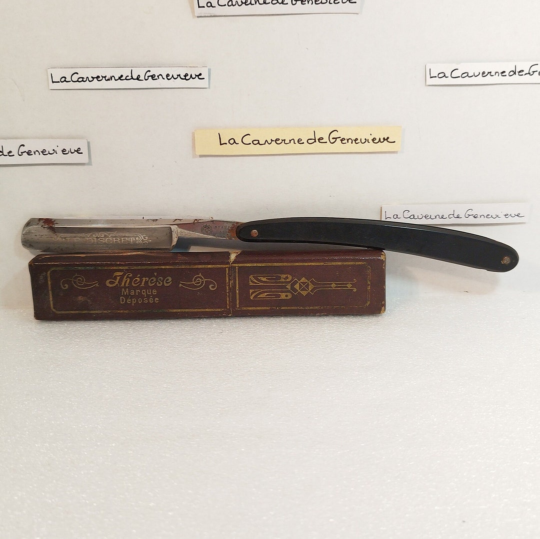 Vintage Cabbage Cutting Razor Stamped the Discreet/straight Razor/saber ...