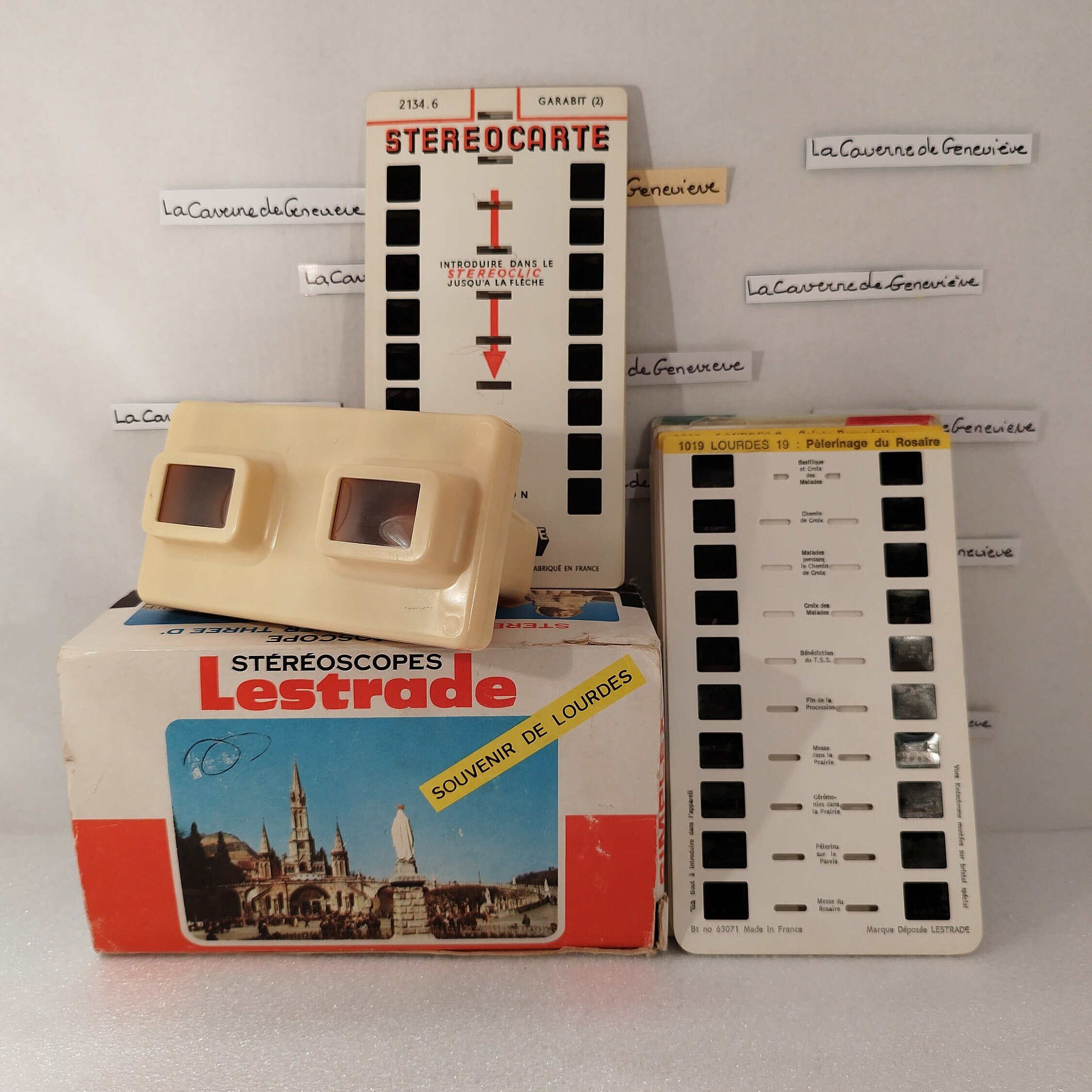 ビンテージおもちゃ　stereoscope LESTRADE Vintage Stereoscope/lestrade Brand/simplex Ivory 1970