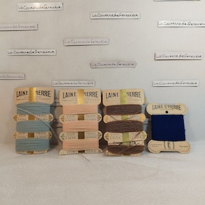 Vintage Laine St Pierre naaigaren/kwaliteit borduurwerk stopwol uit 1940/oude fournituren accessoire/textiel naaien/fournituren/kunst