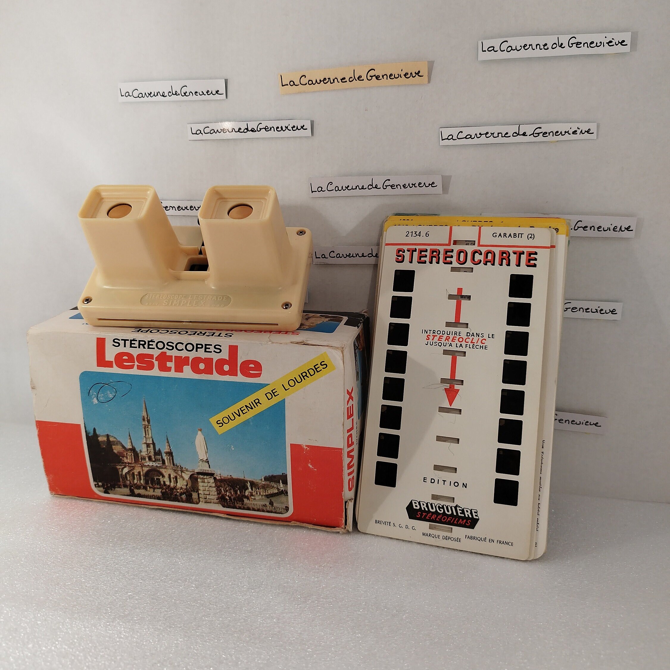 ビンテージおもちゃ　stereoscope LESTRADE Vintage Stereoscope/lestrade Brand/simplex Ivory 1970