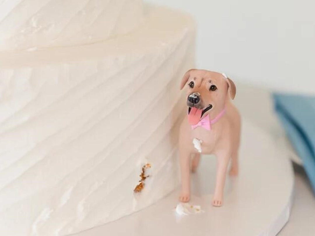 Personalized Pet Cake Topper, Custom Dog Clay Sculpture - Etsy