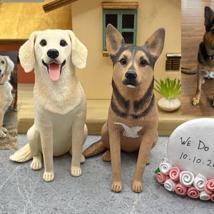 Personalized custom pets dog, pet clay sculpture, wedding caketopper, pets birthday, pets topper, caketopper, dog wedding cake topper.
