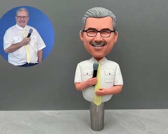 Custom Bobblehead Beer Faucet Handle, Personalized Polymer Clay Tap Handle