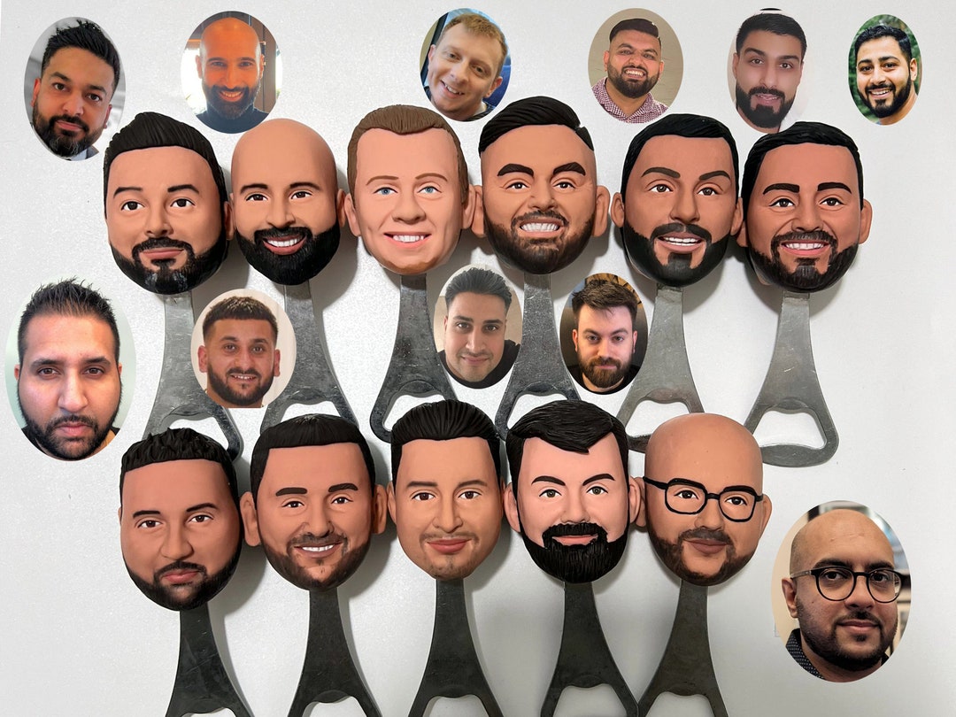 Wine Opener Nine Person Bobblehead - Personalized