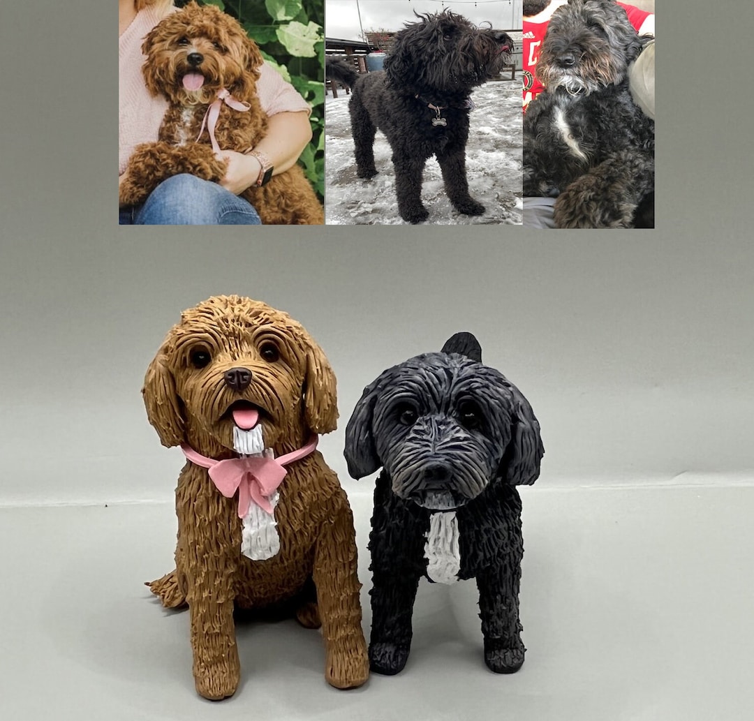 Personalized Pet Clay Sculpture, Custom Dog Cake Topper - Etsy