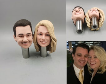 Personalized Beer Faucet Handle, Custom Polymer Clay Bobblehead, Birthday Gift