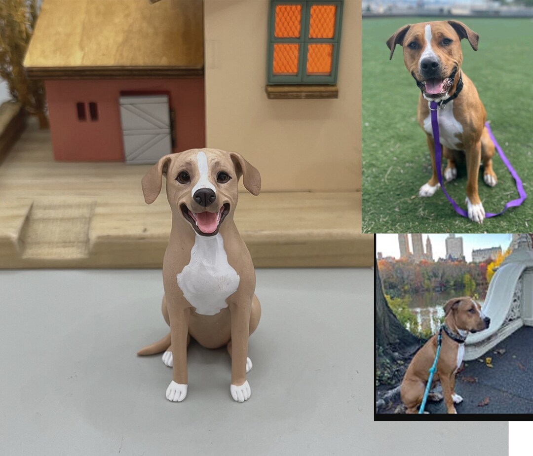 Personalized Pet Clay Sculpture, Custom Dog Cake Topper - Etsy