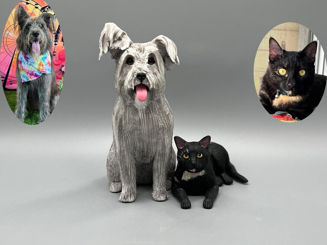 Custom Pet Clay Sculpture, Personalized Dog Cake Topper - Etsy