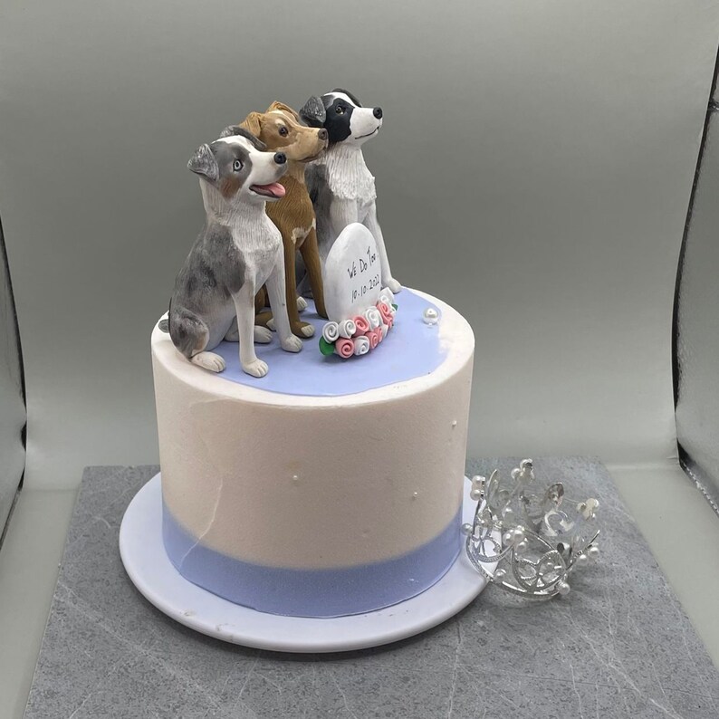 Personalized Polymer Clay Pet Wedding Cake Topper - Etsy