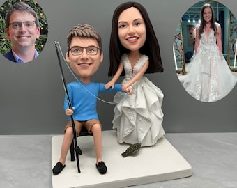 Custom Anniversary Couple Bobblehead Free Shipping, Personalized Lover Statues, Personalized Couples Figurines For Wedding