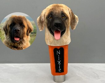 Personalized Pet Beer Faucet Handle, Custom Polymer Clay Tap Handle