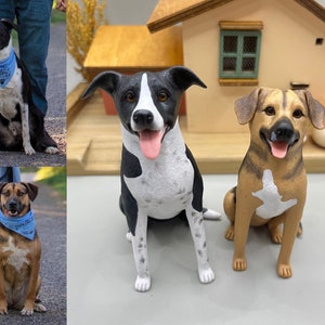 Personalized custom pets dog, pet clay sculpture, wedding caketopper, pets birthday, pets topper, caketopper, dog wedding cake topper.