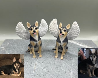 Personalized custom pet dog wedding cake, pet birthday cake, animal cake, wedding CakeTopper, dog wedding cake topper,Dog Angel