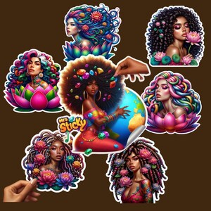 Pegatinas diversas para mujeres europeas con flor de loto para ella/ellas
