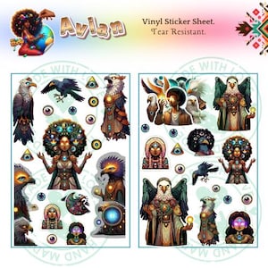 Stickers aviaires StarSeed Cosmic 5D Fédération Galactique Oiseaux de la Nouvelle Terre Vinyle Kiss Cut Stickers