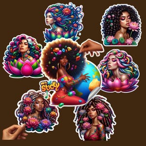 Pegatinas diversas para mujer con flor de loto para ella/ellas