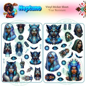 Neptuno Blue Seed Cosmic 5D Galaktische Federation Neue Erde Lyran Sternensamen Vinyl Kiss Cut Aufkleber