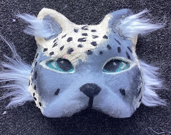 Snow leopard therian mask!