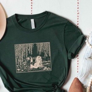 Sapphic Vintage Shirt, Lesbian Couple, Lesbian Nymphs, Lesbian Fairytale, Subtle Pride Shirt, Lesbian Love, Wlw Clothing, Gay Pride, LGBTQ+
