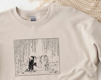 Conte de fées lesbien vintage, pull lesbien, Saint-Valentin lesbienne, cadeau saphique, chemise de fierté subtile, chemise queer, couple de lesbiennes, cadeau Wlw