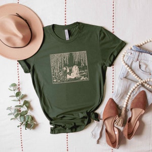 Sapphic Shirt, Lesbian Love, Nymph Lesbian Couple, Wlw Shirt, Subtle Pride, Lesbian Fairytale Shirt, Gay Pride, Vintage Lesbian, Queer Gifts Military Green