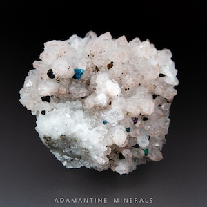 Quartz with Blue Chalcopyrite Crystals, Mineral Specimen from Inner Mongolia, China, 45 mm
