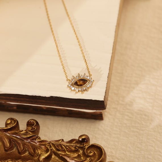 Collier Métal Couleur Vieil Or Avec Petites Pierres - Sans Nickel, Neuf Avec étiquettes