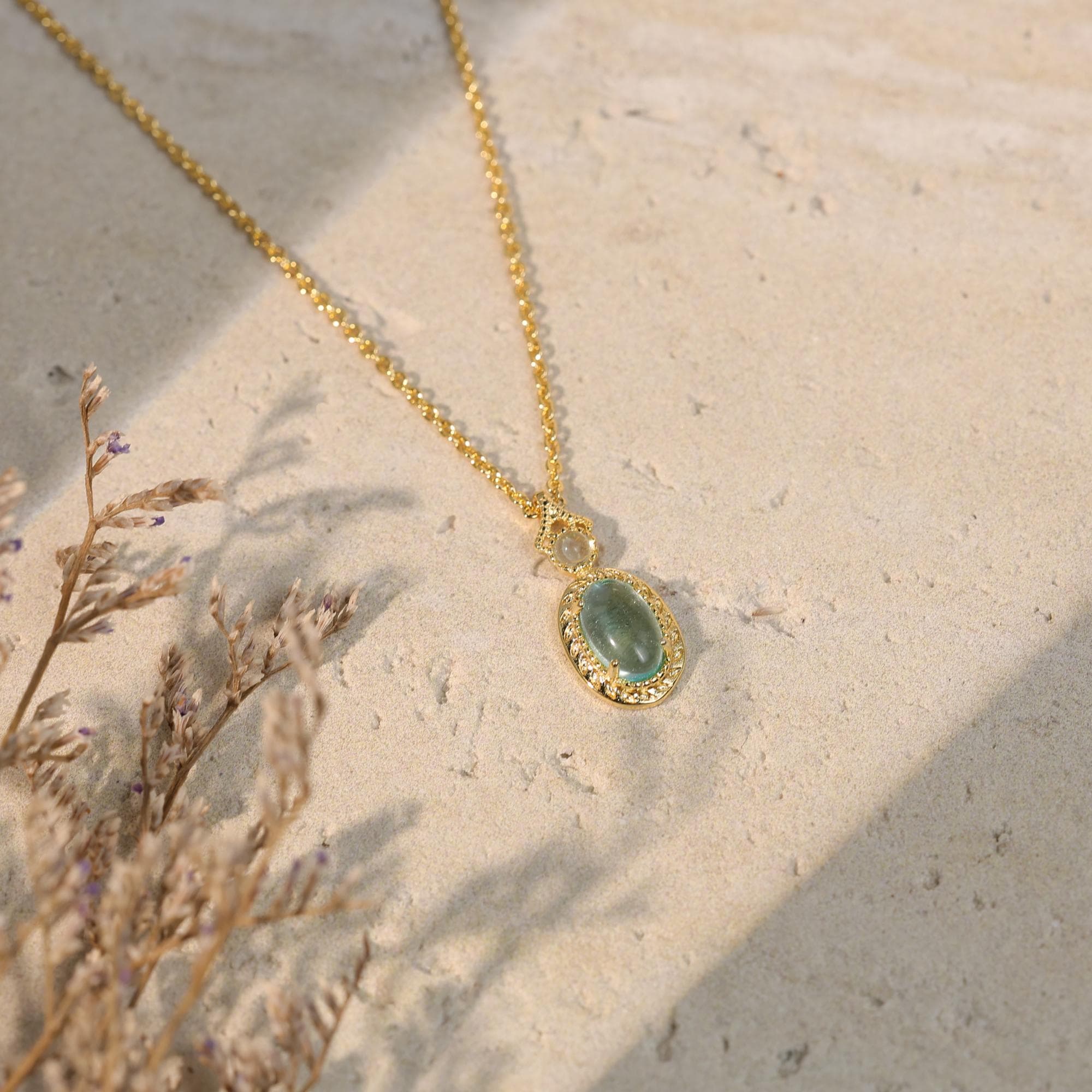 Pendentif Solitaire Vintage En Cristal Topaze Foncée Sur Chaîne Argentée - Réf. 3519 - État Impeccable