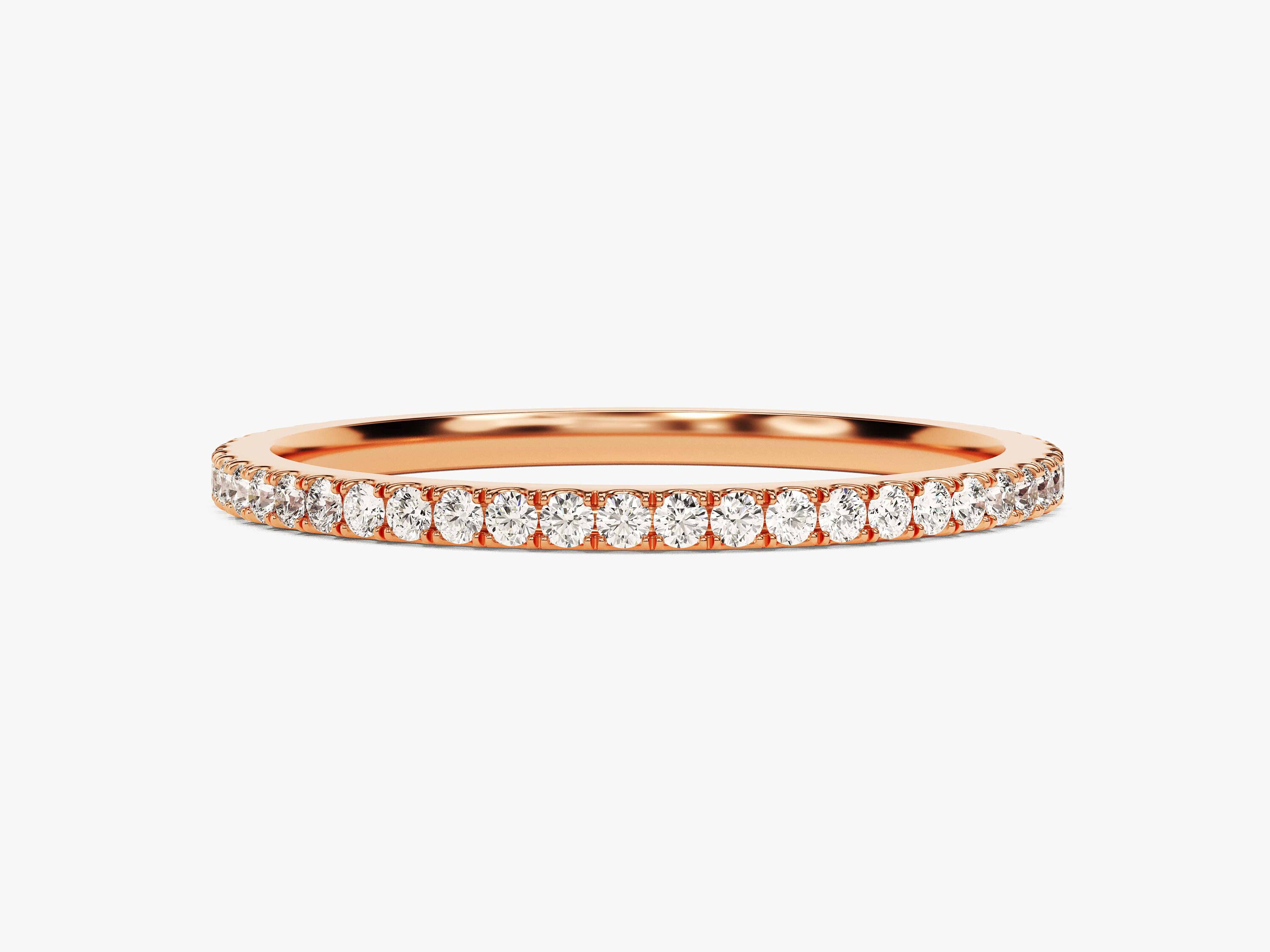 14k Solid Gold Full Eternity Ring / Stackable Birthstone Ring for Women ...