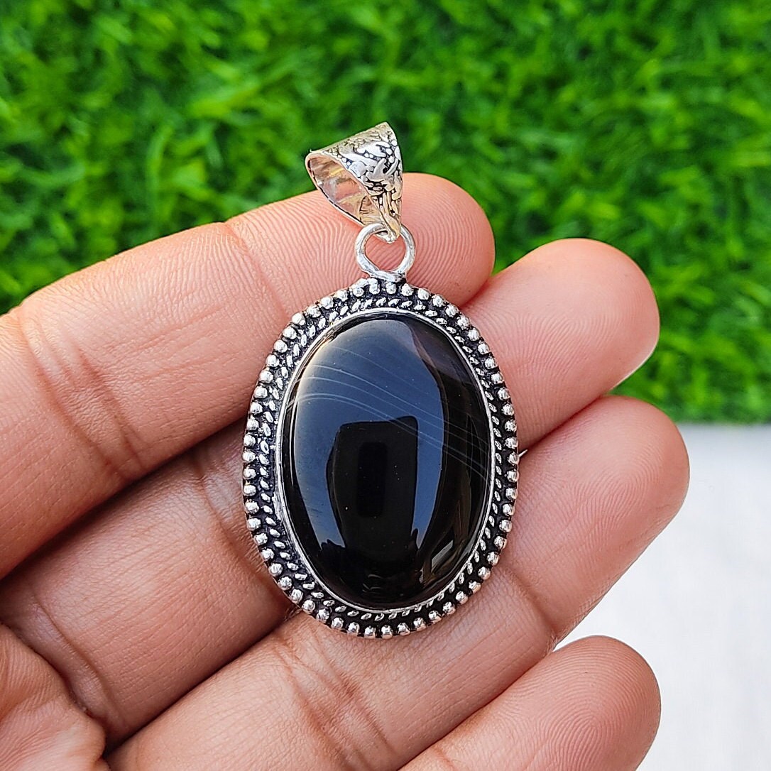 Pendentif en verre coeur avec 14 cristaux Swarovski dans une monture en