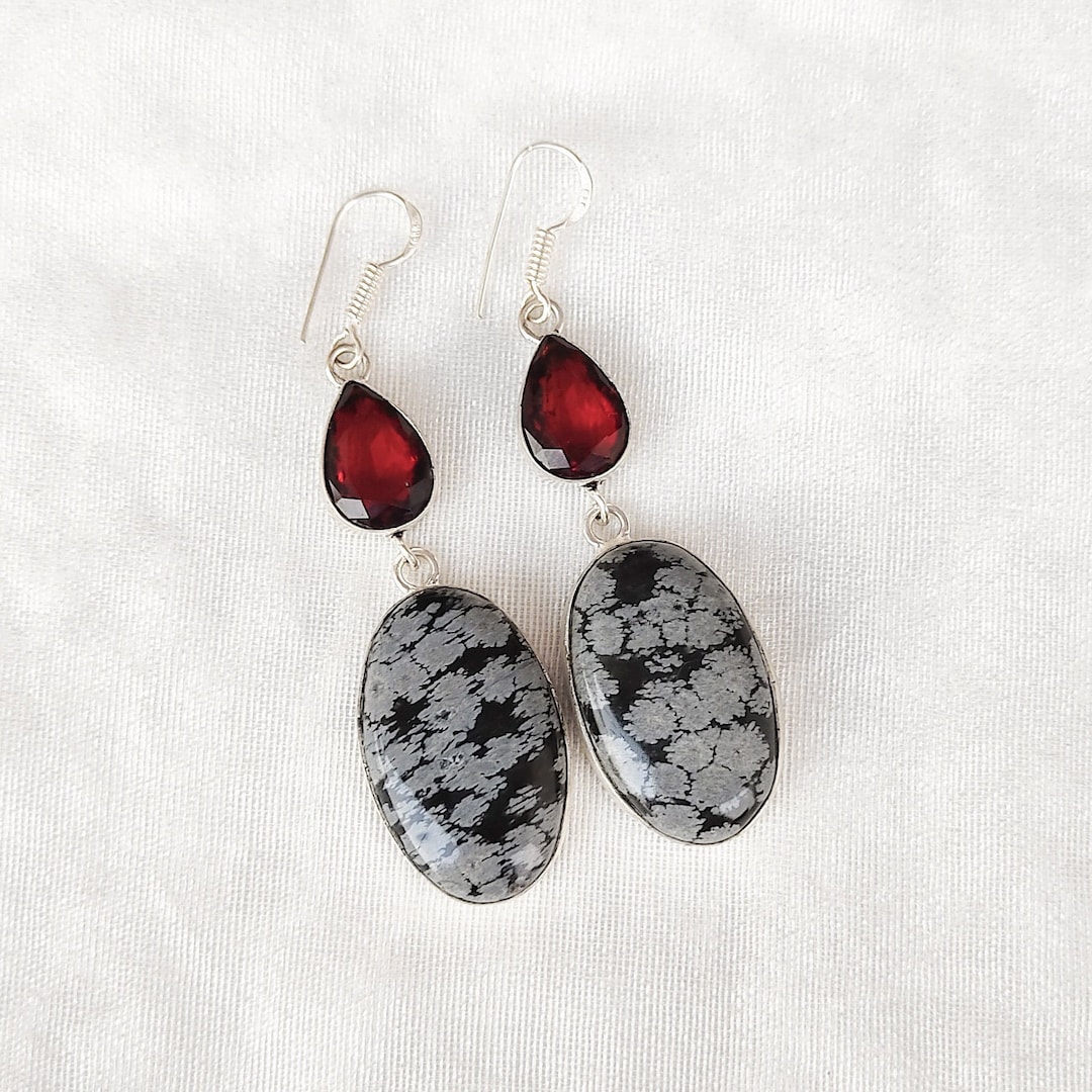 Black Agate Stein Ohr-Tunnel - Natürliche Ohrplugs Mit Sattelverschluss (6-25mm)