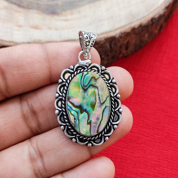 Abalone shell clearance pendant necklace